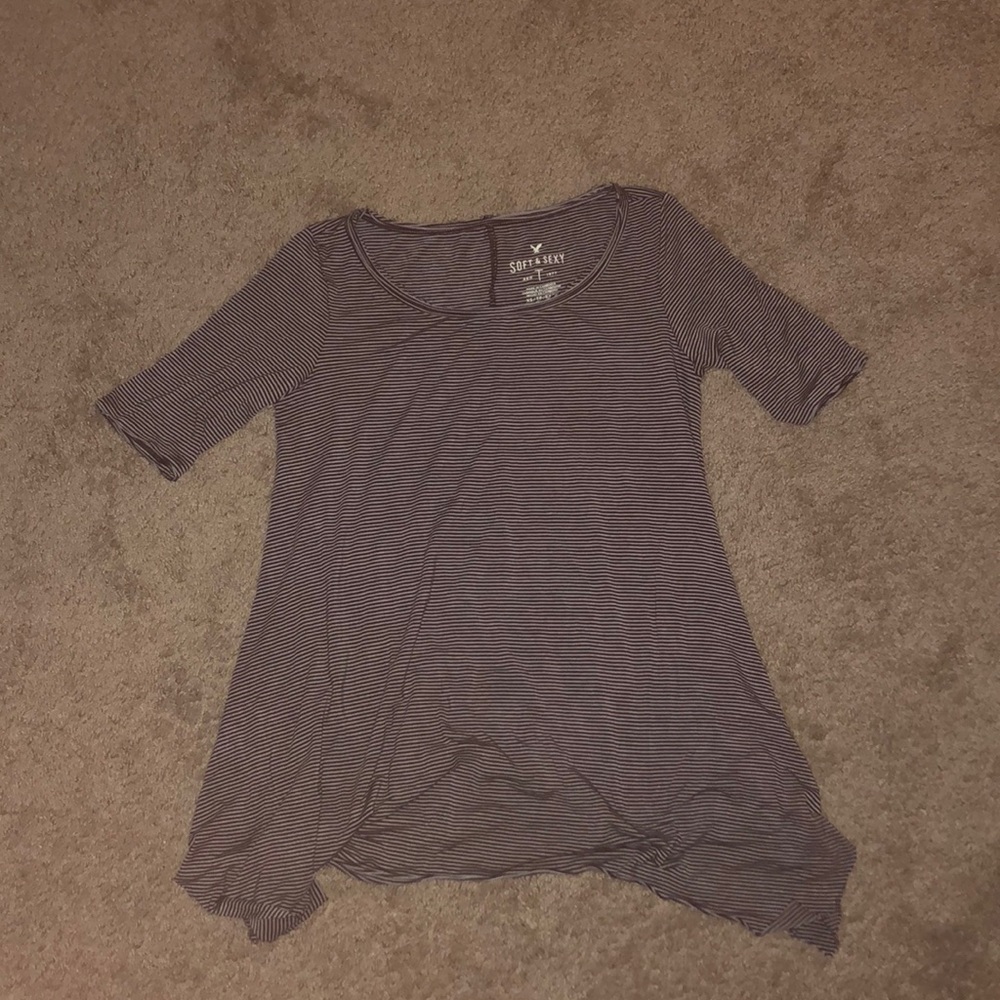 american eagle striped long tee